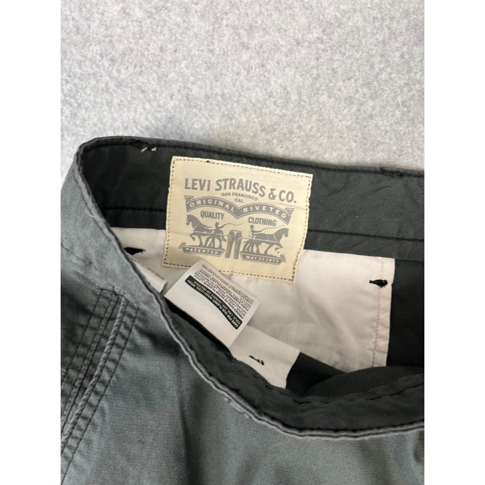 Levis Short Mens 34 Gray Carrier Cargo Chino Loose Fit Casual Classiccore - Picture 5 of 11